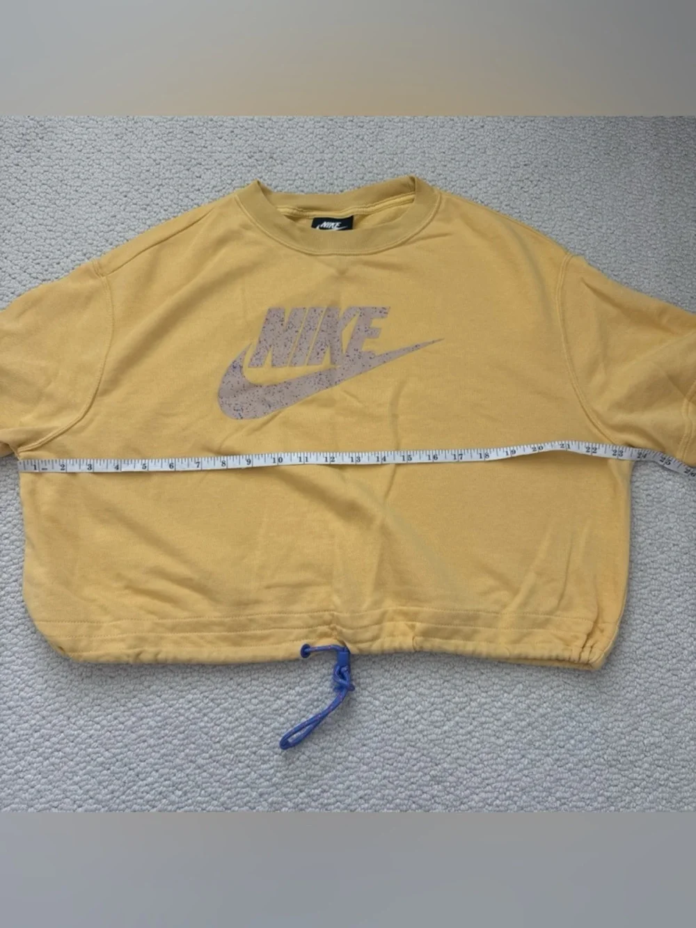 Nike Yellow Crewneck Sweatshirt with Black Logo Tag